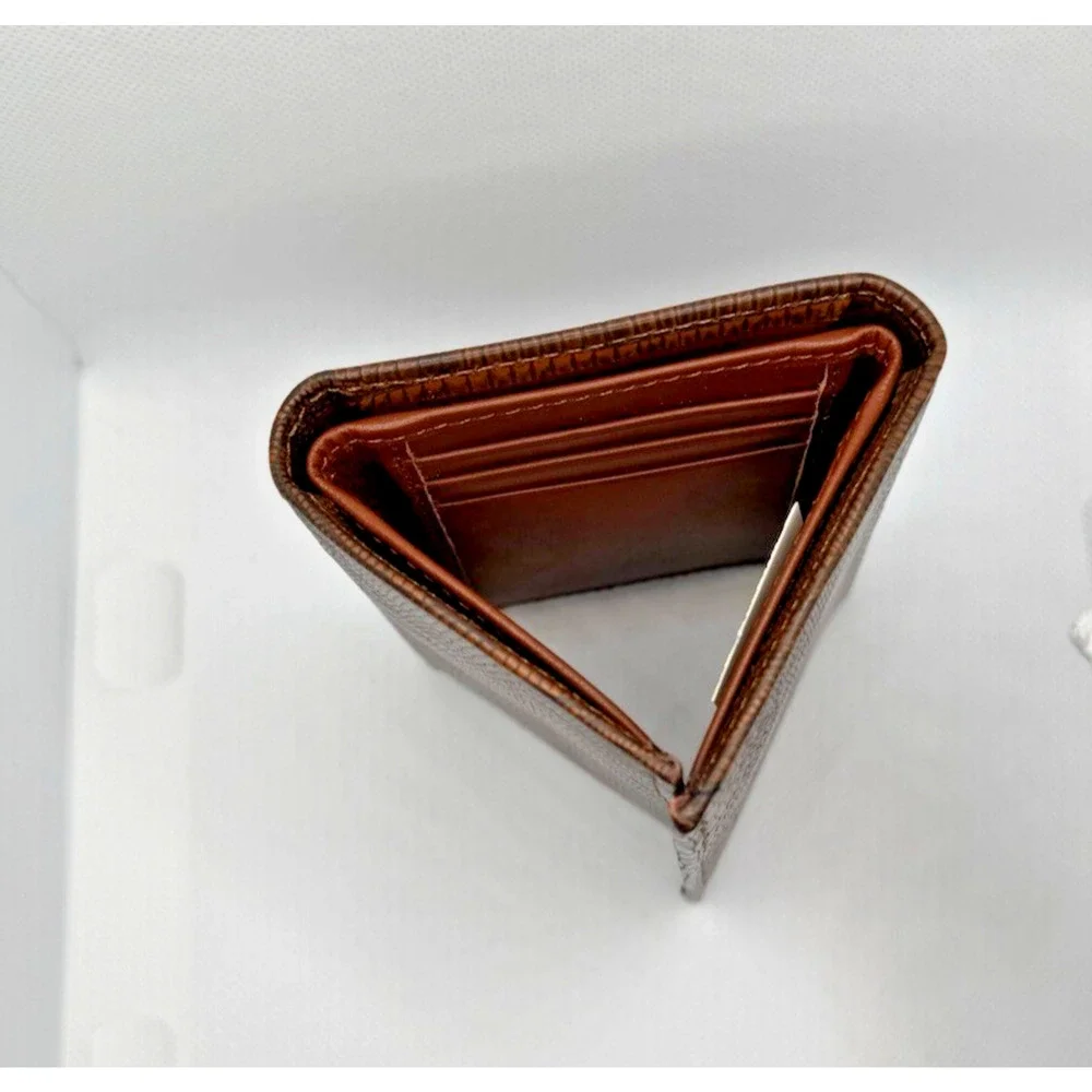 Ranger Belt Co Mens Brown Lizard Embossed Leather Trifold Wallet NIB Deadstock